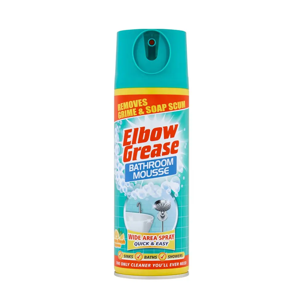 اسپری فوم پاک کننده سرویس بهداشتی و شیرآلات البو گریس Elbow Grease رایحه میوه های استوایی حجم 400 میل