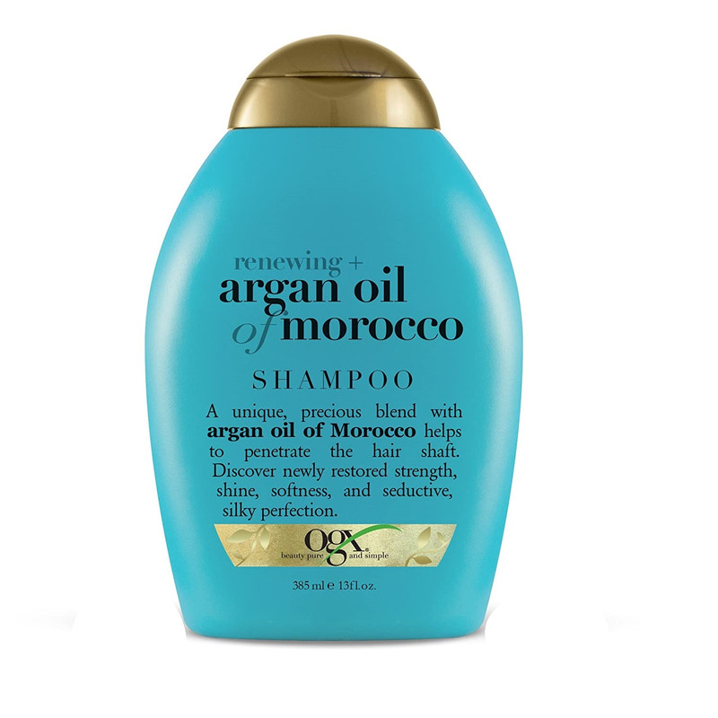 شامپو فاقد سولفات اوجی ایکس آبی حاوی روغن آرگان OGX argan oil حجم 385 میل