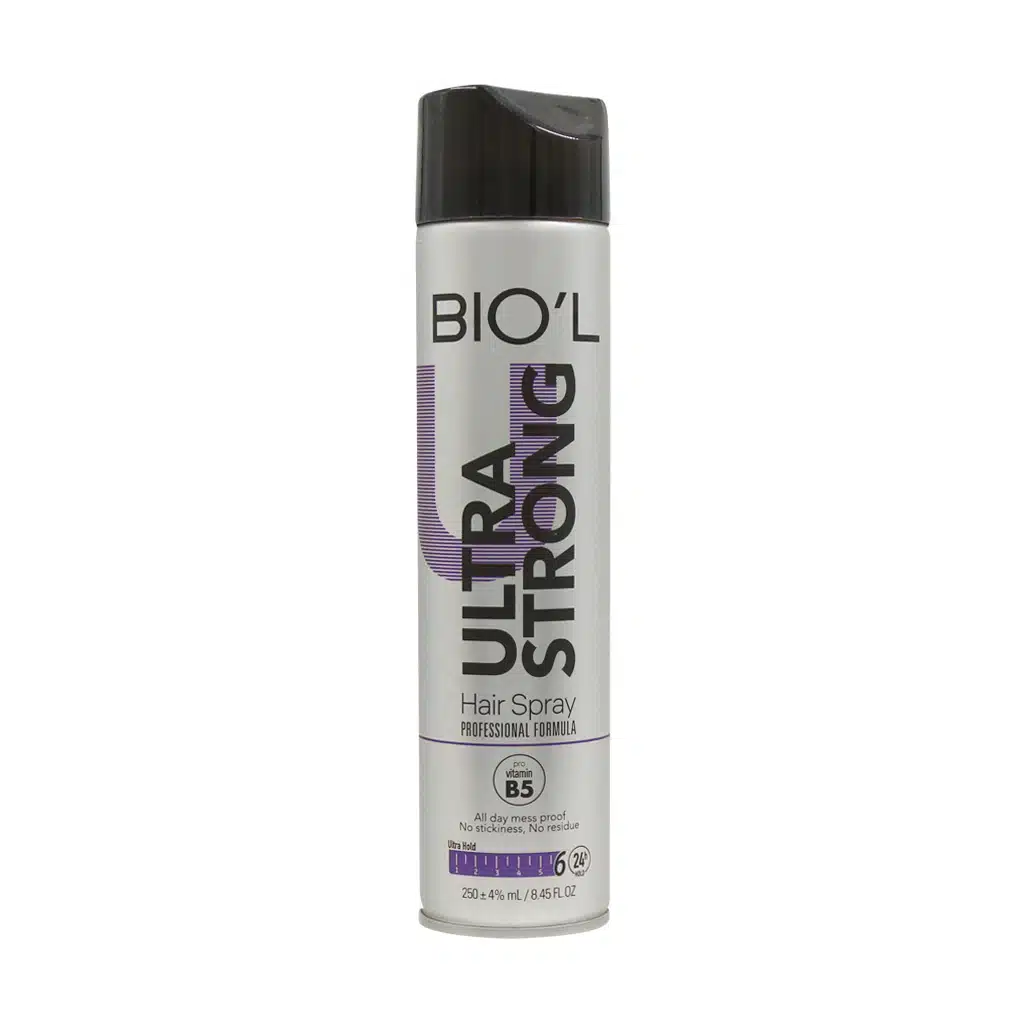 اسپری حالت دهنده مو بیول Biol مدل Ultra Strong حجم ۲۵۰ میا