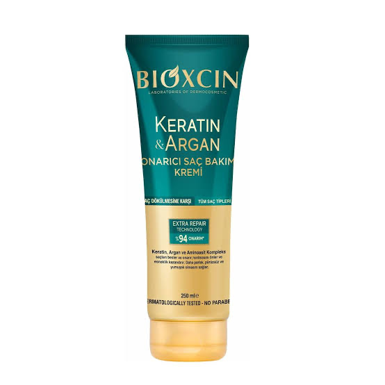 کرم مو بیوکسین مدل keratin argan حجم 250 میلی لیتر