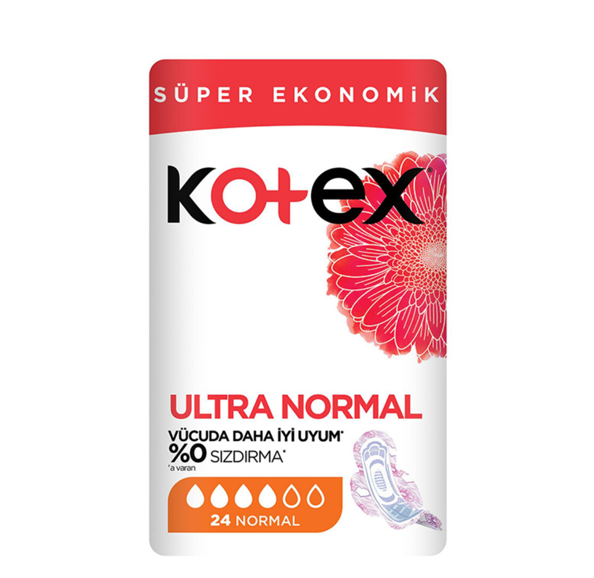 نوار بهداشتی کوتکس مدل الترا نرمال بسته ۲۴ عددی