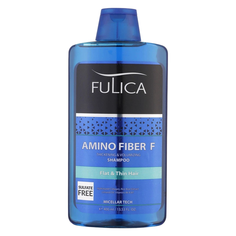 شامپو تقویت‌کننده مو فولیکا مخصوص موهای کم‌حجم و نازک، حجم 400 میلی‌لیتر مدل Amino Fiber