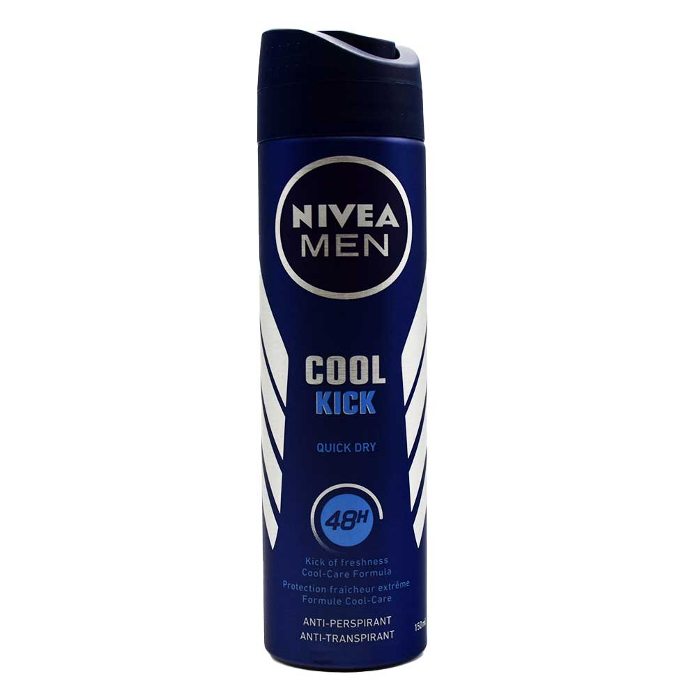 اسپری مردانه نیوآ NIVEA اصلی مدل Cool kick حجم 150 میلی لیتر