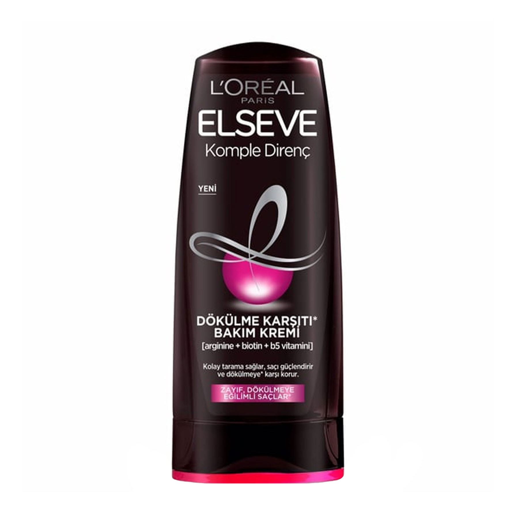 نرم کننده مو ضد ریزش لورآل komple direnc حاوی ویتامین B3، بیوتین و آرژنین مناسب موهای ضعیف ۳۹۰ میل