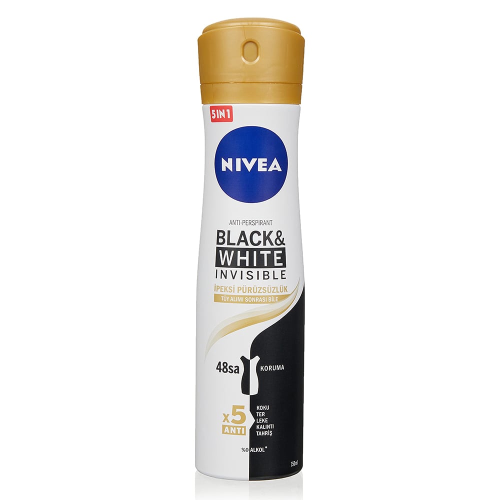 اسپری ضد تعریق زنانه نیوآ NIVEA اصل Black and White Silky Smooth حجم 150 میلی لیتر