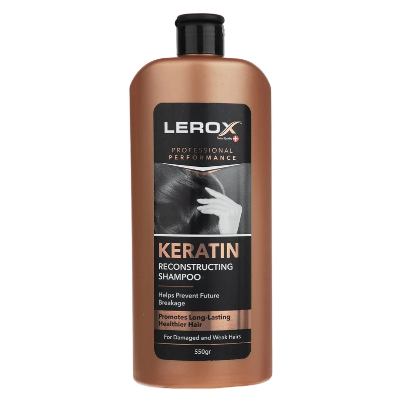 شامپو کراتینه مو لروکس مدل Reconstructing مسی مناسب موهای آسیب دیده و ضعیف وزن 550 گرم
