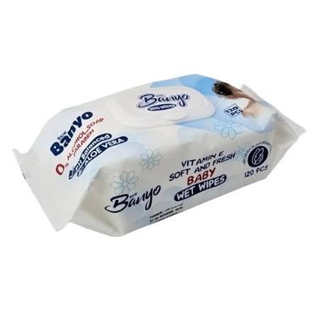 دستمال مرطوب کودک و نوزاد بانیو Banyo بسته 120 عددی