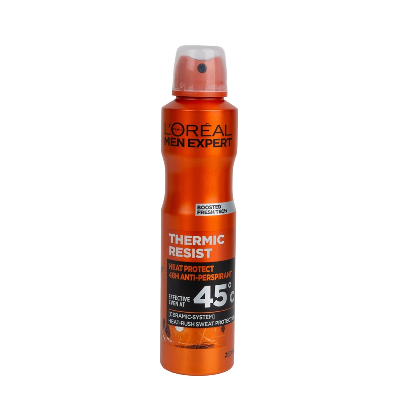 اسپری ضدتعریق مردانه لورآل نارنجی مدل Thermic Resist حجم 250 میلی‌لیتر