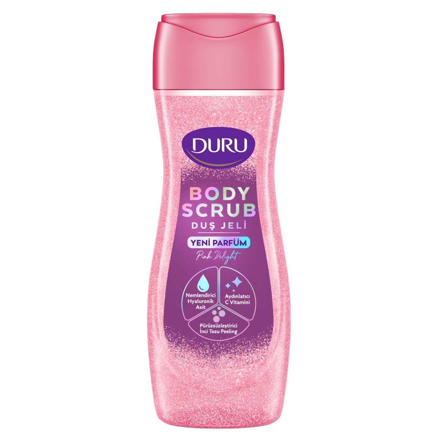 شامپو بدن اسکراب و شاین دار دورو Duru رایحه Pink Delight حجم 450 میل