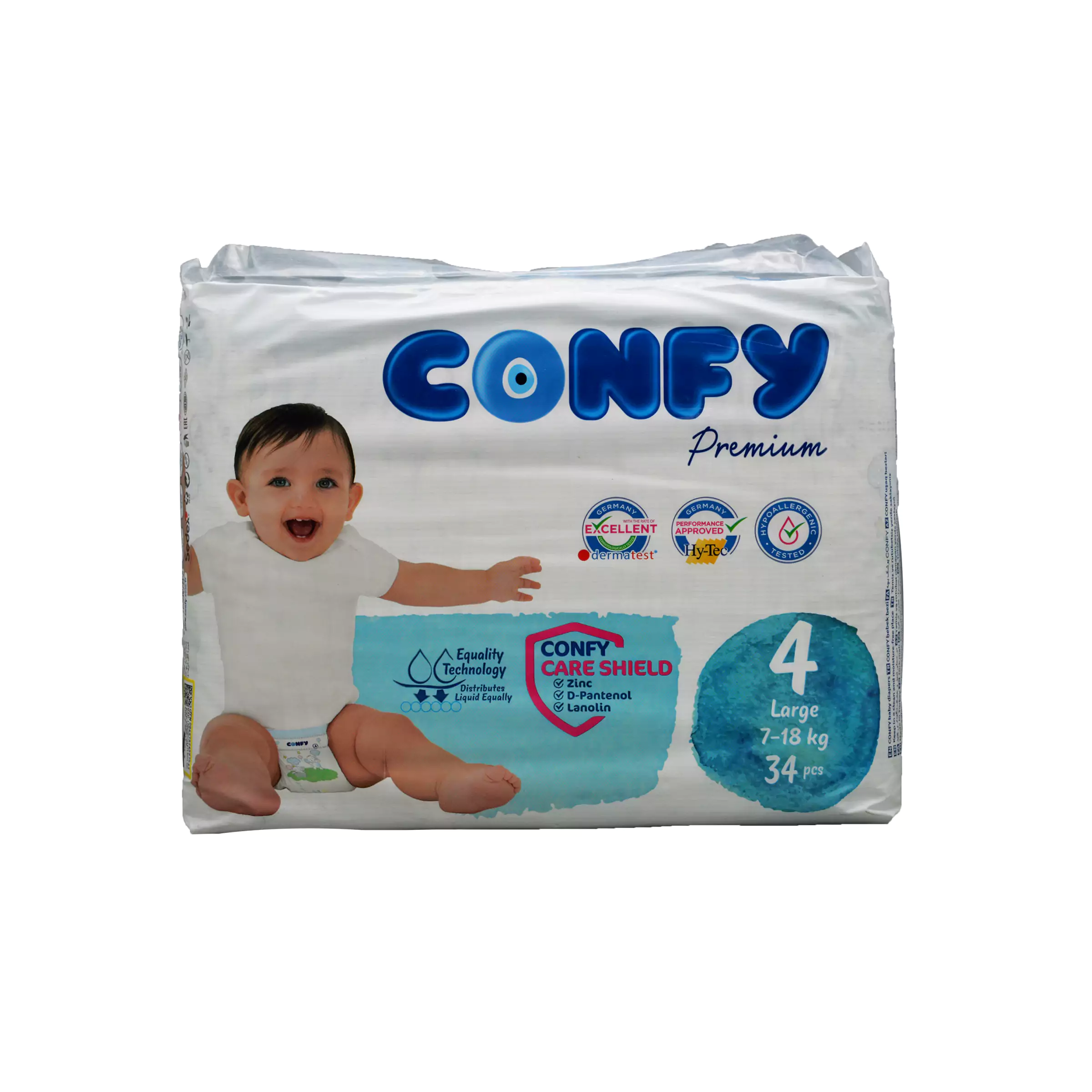 پوشک بچه کانفی confy سایز 4 بسته 34 عددی