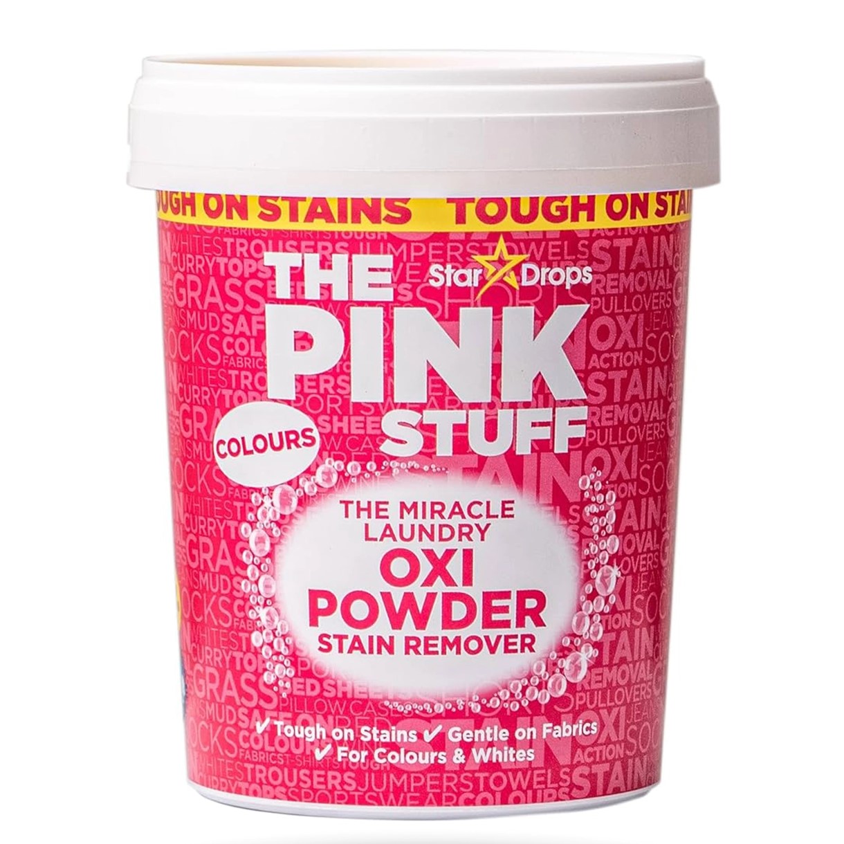 پودر لکه‌ بر پینک استاف مدل Oxi Powder Colours مخصوص لباس‌ های رنگی و سفید 1000 گرم