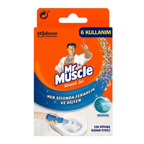 ژل توالت خوشبو کننده و تمیزکننده مستر ماسل با رایحه دریا 38 گرمی Mr Muscle Klozet Jel Marine
