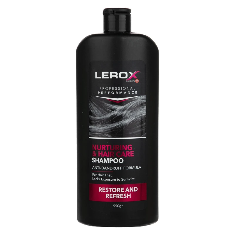 شامپو مو لروکس مدل Nurturing & Hair Care مشکی وزن 550 گرم