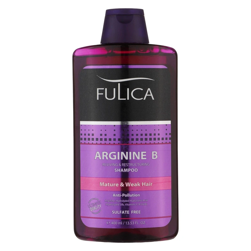 شامپو تقویت‌کننده مو فولیکا مخصوص موهای شکننده و آسیب‌دیده، حجم 400 گرم مدل Arginine B