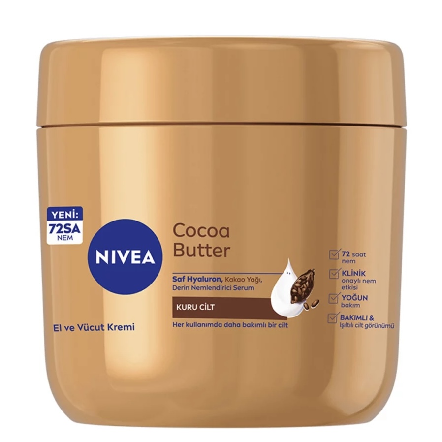 کرم مرطوب کننده دست و بدن نیوآ مدل Cocoa Butter مناسب پوست خشک ۴۰۰ میل
